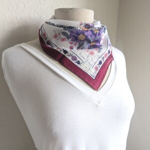 Princess Florence Scarf Bandana 💐Vintage Cotton Purse Bag Scarf 17"